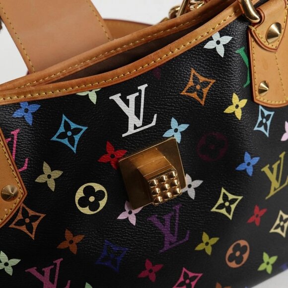 LOUIS VUITTON Monogram Multicolor Annie MM Bag Black LV Auth - Picture 11 of 16